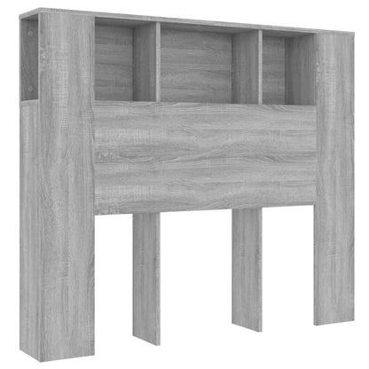 vidaXL Tête de lit avec étagères Gris Sonoma 120x18,5x102,5 cm