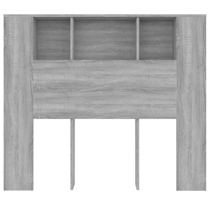 vidaXL Tête de lit avec étagères Gris Sonoma 120x18,5x102,5 cm