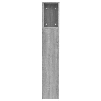 vidaXL Tête de lit avec étagères Gris Sonoma 120x18,5x102,5 cm
