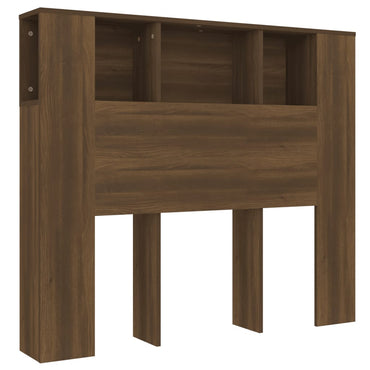 vidaXL Tête de lit avec rangements aspect chêne marron 120x18,5x102,5 cm