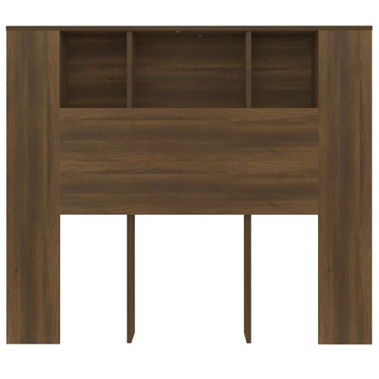 vidaXL Tête de lit avec rangements aspect chêne marron 120x18,5x102,5 cm