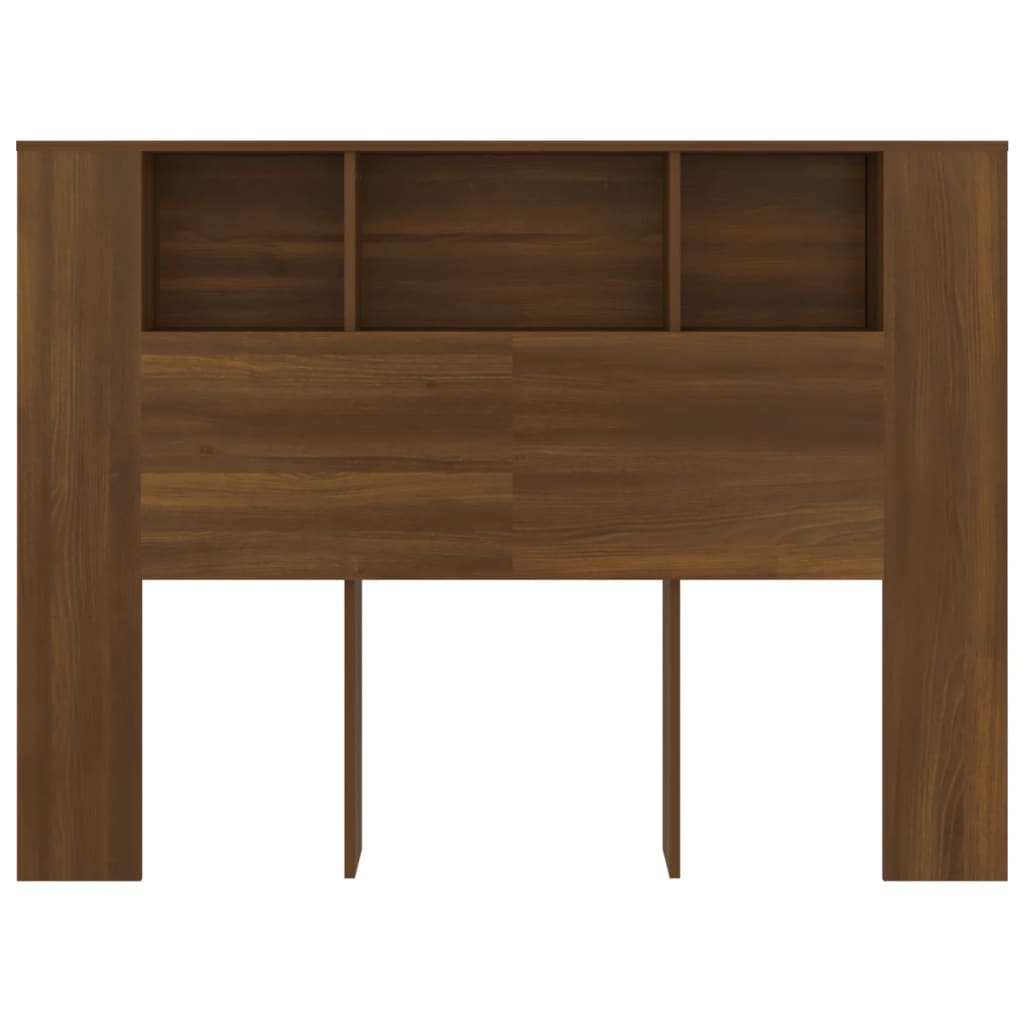 vidaXL Kopfteil mit Ablagen Braun Eichen-Optik 140x18,5x104,5 cm