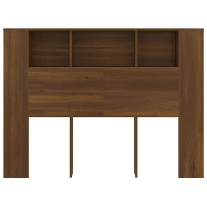 vidaXL Kopfteil mit Ablagen Braun Eichen-Optik 140x18,5x104,5 cm