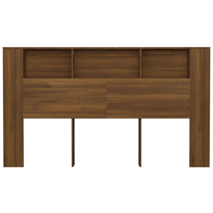 vidaXL Kopfteil mit Ablagen Braun Eichen-Optik 180x18,5x104,5 cm