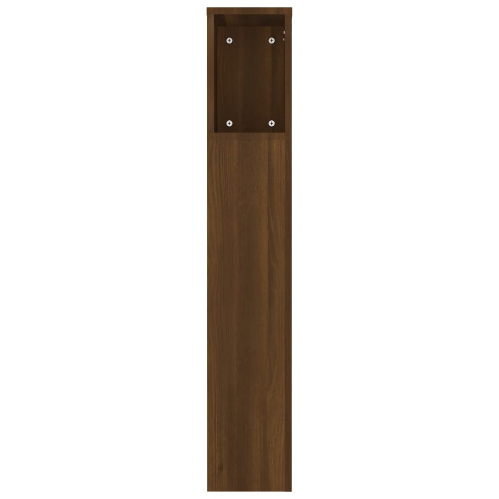 vidaXL Kopfteil mit Ablagen Braun Eichen-Optik 180x18,5x104,5 cm