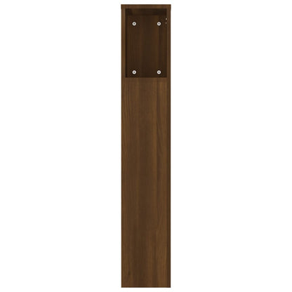 vidaXL Kopfteil mit Ablagen Braun Eichen-Optik 180x18,5x104,5 cm