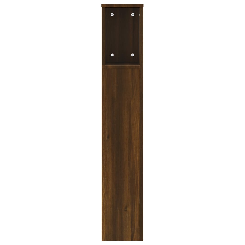 vidaXL Kopfteil mit Ablagen Braun Eichen-Optik 200x18,5x104,5 cm