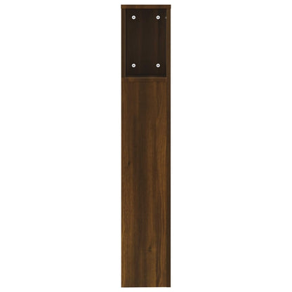 vidaXL Kopfteil mit Ablagen Braun Eichen-Optik 200x18,5x104,5 cm