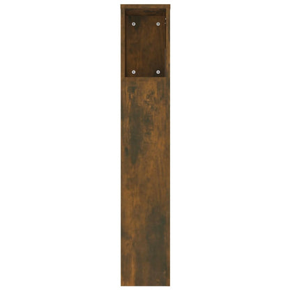 vidaXL Kopfteil mit Ablagen Räuchereiche 220x18,5x104,5 cm