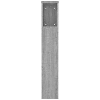 vidaXL Kopfteil mit Ablagen Grau Sonoma 220x18,5x104,5 cm