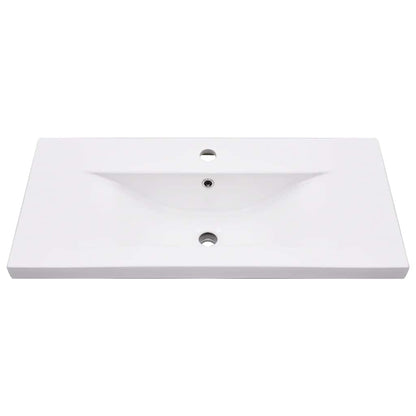 vidaXL Meuble de salle de bain avec vasque Blanc Fer