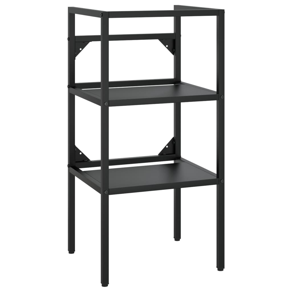 Meuble lavabo de salle de bain vidaXL avec lavabo fer noir