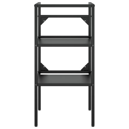 Meuble lavabo de salle de bain vidaXL avec lavabo fer noir
