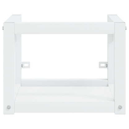 vidaXL Meuble de salle de bain avec vasque Blanc Fer