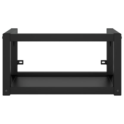 vidaXL Meuble lavabo de salle de bain avec vasque Noir Fer