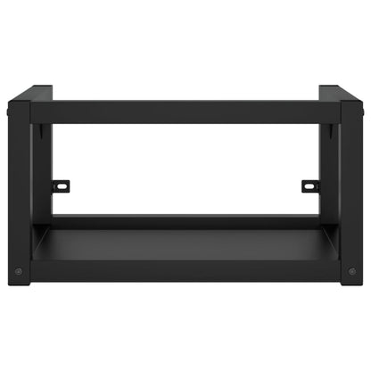 vidaXL Meuble lavabo de salle de bain avec vasque Noir Fer