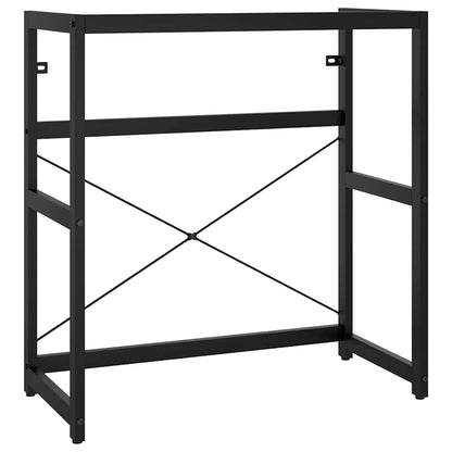 vidaXL Meuble lavabo de salle de bain avec vasque Noir Fer