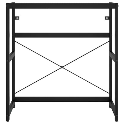 vidaXL Meuble lavabo de salle de bain avec vasque Noir Fer
