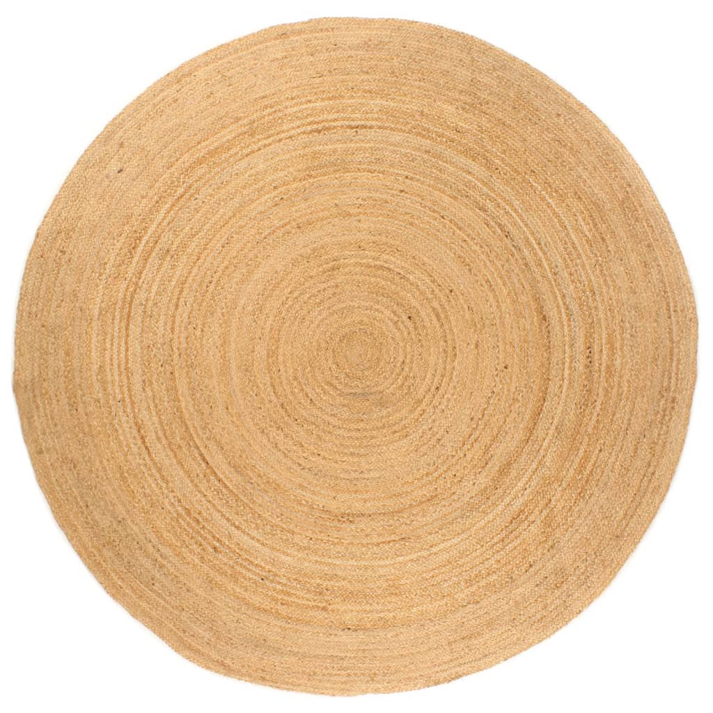 vidaXL Tapis en jute tressé rond 210 cm