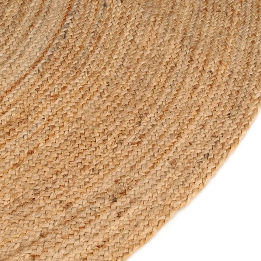 vidaXL Tapis en jute tressé rond 210 cm