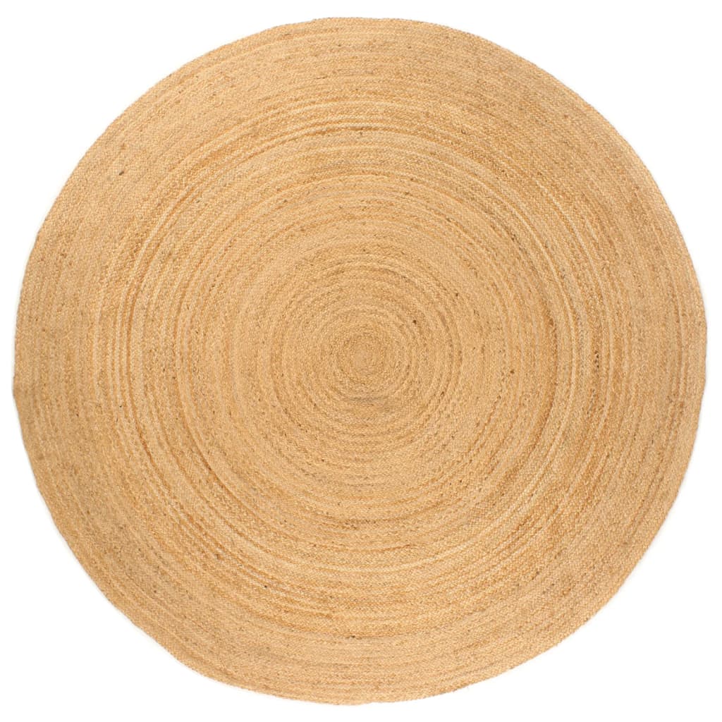 vidaXL Tapis en jute tressé 240 cm rond