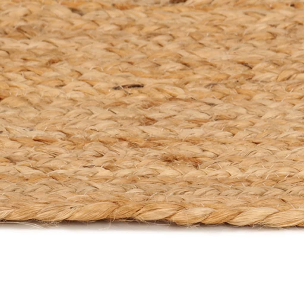 vidaXL Tapis en jute tressé 240 cm rond