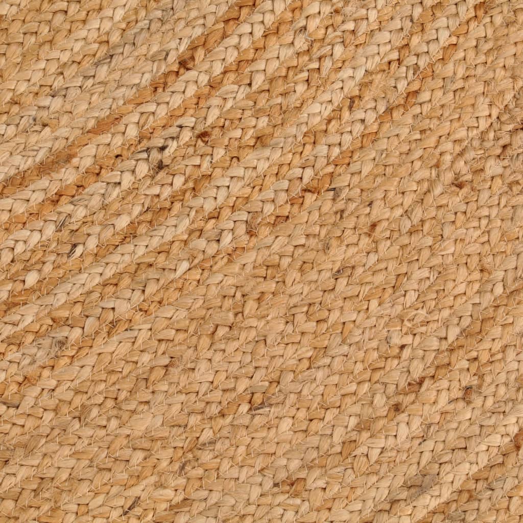 vidaXL Tapis en jute tressé 240 cm rond