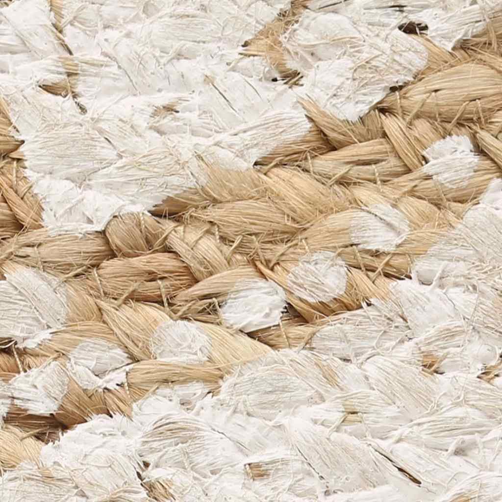 vidaXL Tapis en jute tressé imprimé 180 cm rond