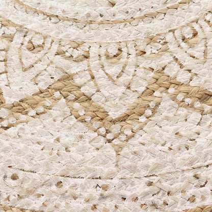 vidaXL Tapis en jute tressé imprimé 180 cm rond