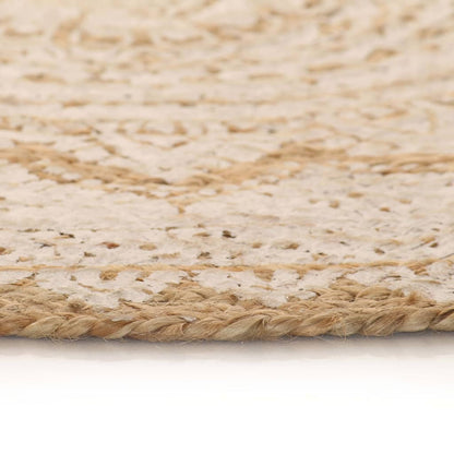 vidaXL Tapis rond tressé en jute imprimé 210 cm