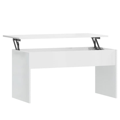vidaXL Couchtisch Hochglanz-Weiß 102x50,5x52,5 cm Holzwerkstoff