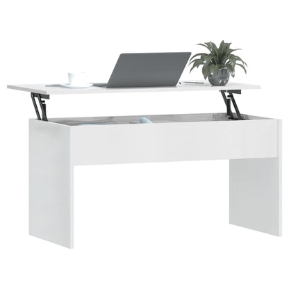 vidaXL Couchtisch Hochglanz-Weiß 102x50,5x52,5 cm Holzwerkstoff