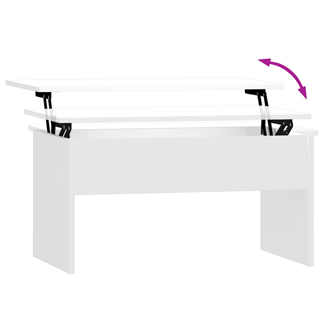 vidaXL Couchtisch Hochglanz-Weiß 80x50,5x41,5 cm Holzwerkstoff