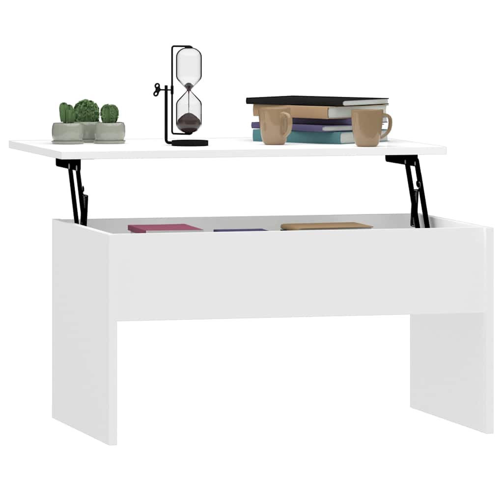 vidaXL Couchtisch Hochglanz-Weiß 80x50,5x41,5 cm Holzwerkstoff
