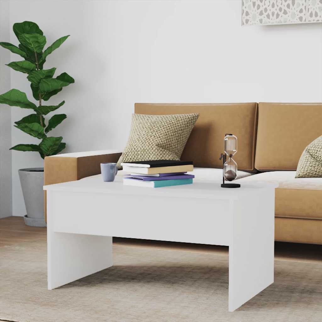 vidaXL Couchtisch Hochglanz-Weiß 80x50,5x41,5 cm Holzwerkstoff