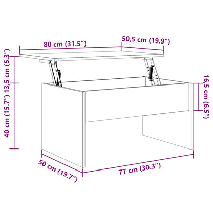 vidaXL Couchtisch Hochglanz-Weiß 80x50,5x41,5 cm Holzwerkstoff