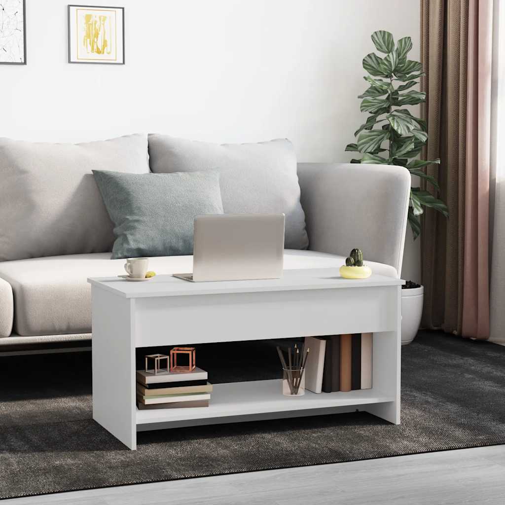 vidaXL Couchtisch Weiß 102x50x52,5 cm Holzwerkstoff