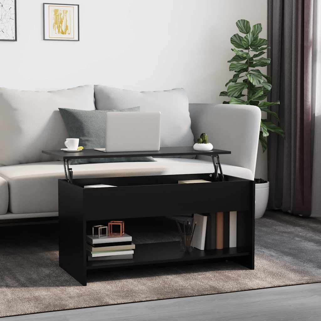 vidaXL Couchtisch Schwarz 102x50x52,5 cm Holzwerkstoff