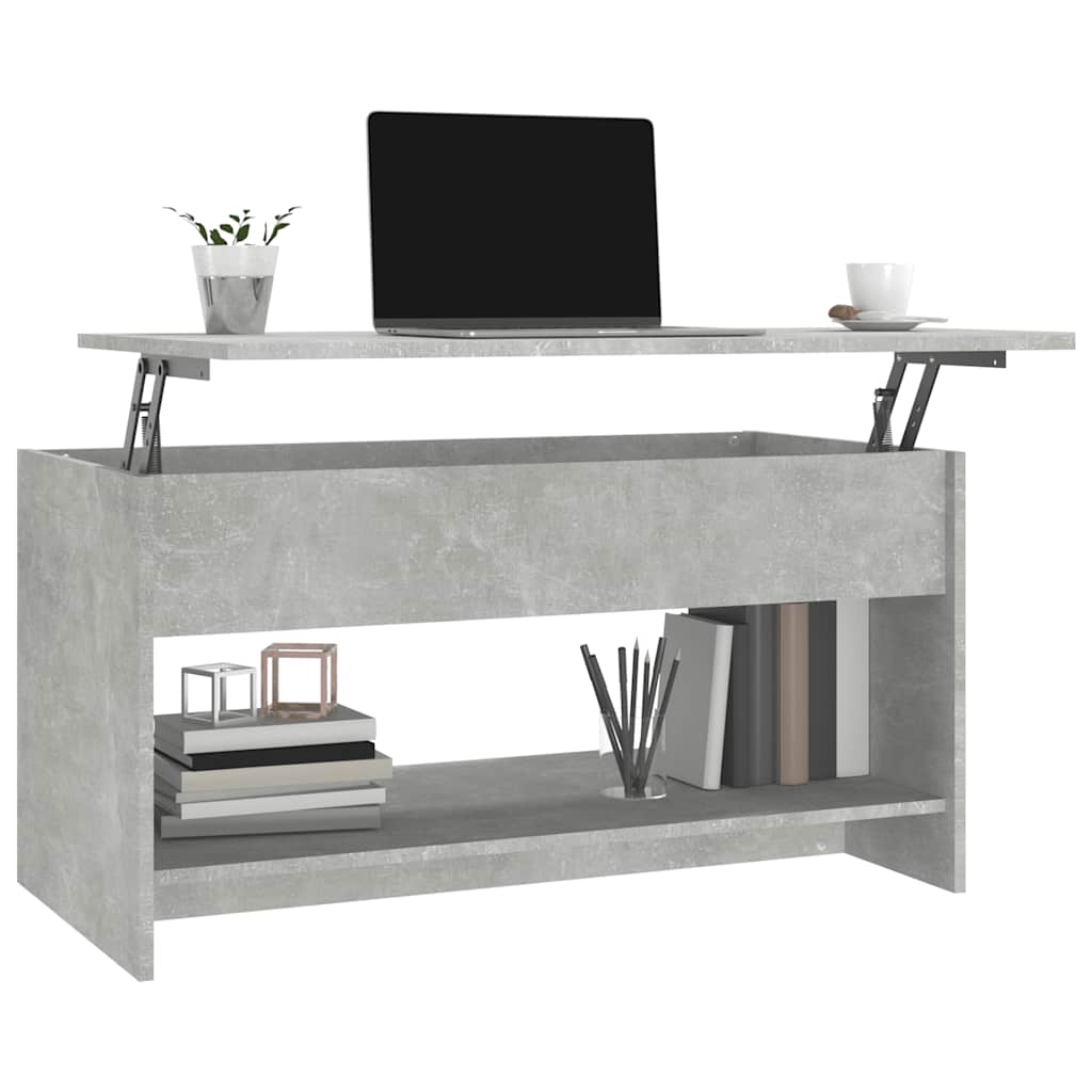 vidaXL Couchtisch Betongrau 102x50x52,5 cm Holzwerkstoff
