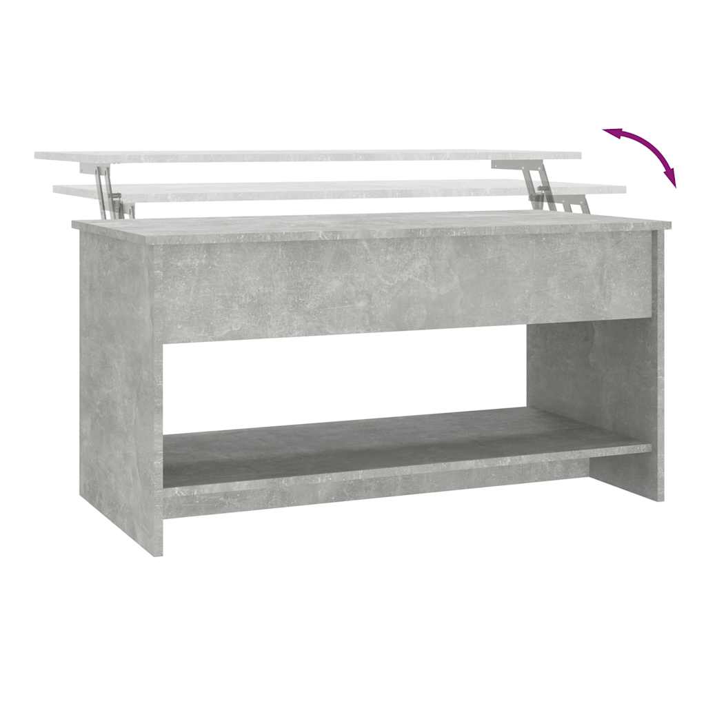vidaXL Couchtisch Betongrau 102x50x52,5 cm Holzwerkstoff