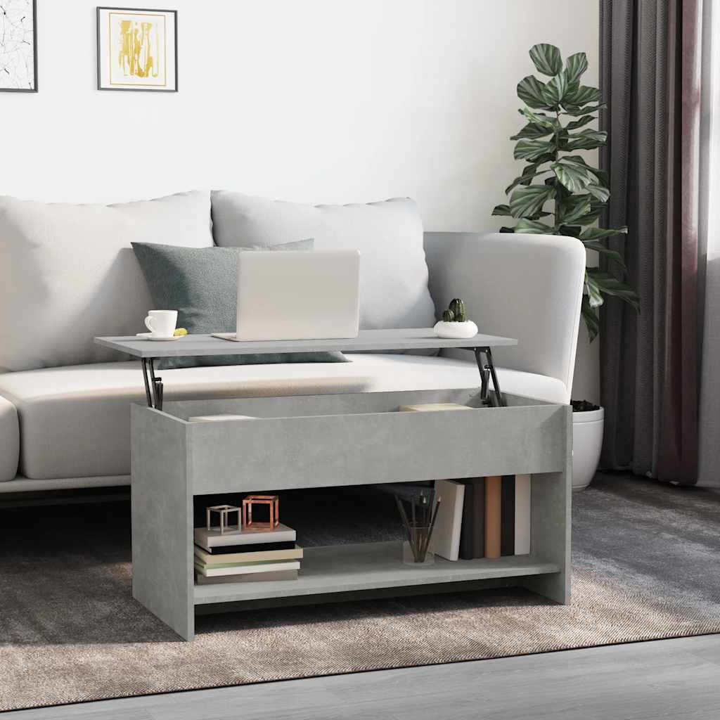 vidaXL Couchtisch Betongrau 102x50x52,5 cm Holzwerkstoff
