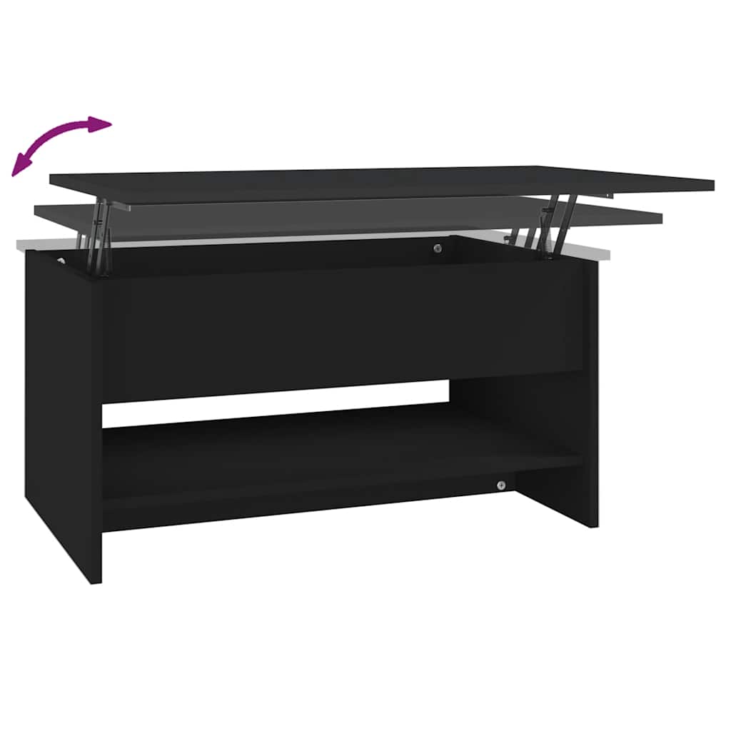 vidaXL Couchtisch Schwarz 80x50x40 cm Holzwerkstoff