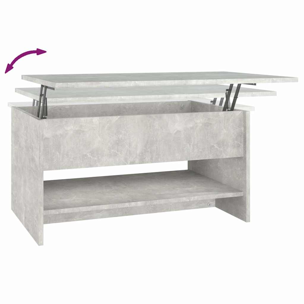 vidaXL Couchtisch Betongrau 80x50x40 cm Holzwerkstoff