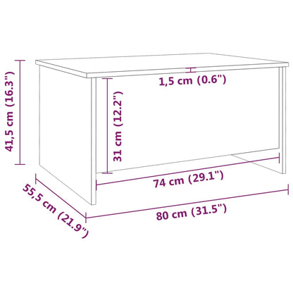 vidaXL Couchtisch Sonoma-Eiche 80x55,5x41,5 cm Holzwerkstoff
