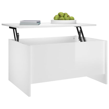 vidaXL Couchtisch Hochglanz-Weiß 80x55,5x41,5 cm Holzwerkstoff