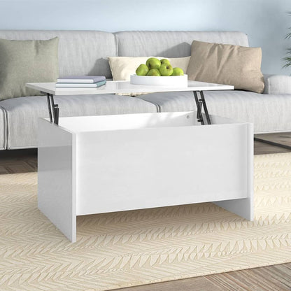 vidaXL Couchtisch Hochglanz-Weiß 80x55,5x41,5 cm Holzwerkstoff