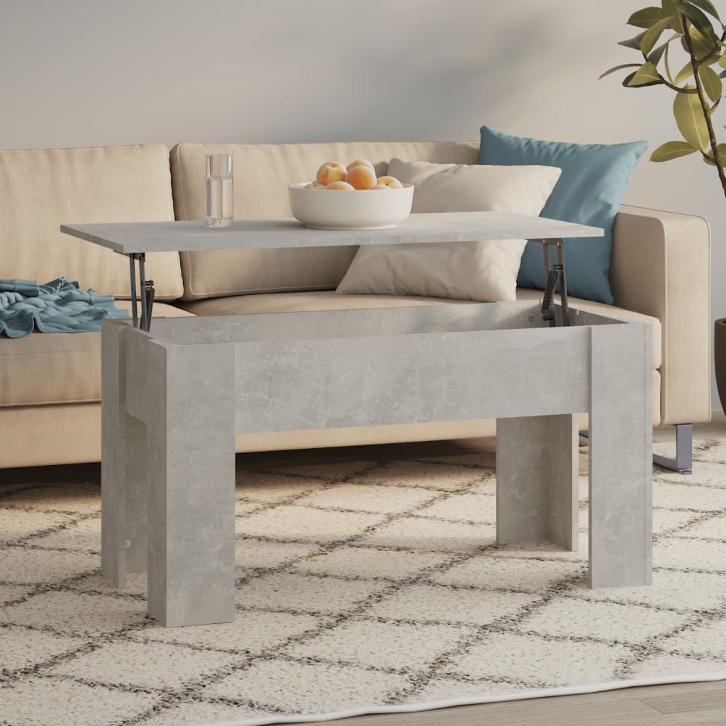 vidaXL Couchtisch Betongrau 101x49x52 cm Holzwerkstoff