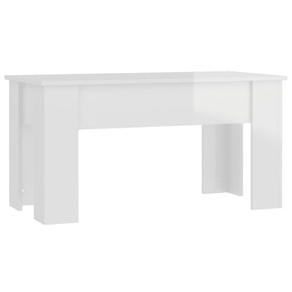vidaXL Couchtisch Hochglanz-Weiß 101x49x52 cm Holzwerkstoff