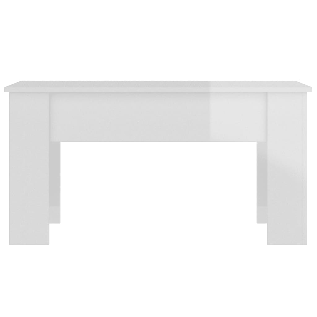 vidaXL Couchtisch Hochglanz-Weiß 101x49x52 cm Holzwerkstoff