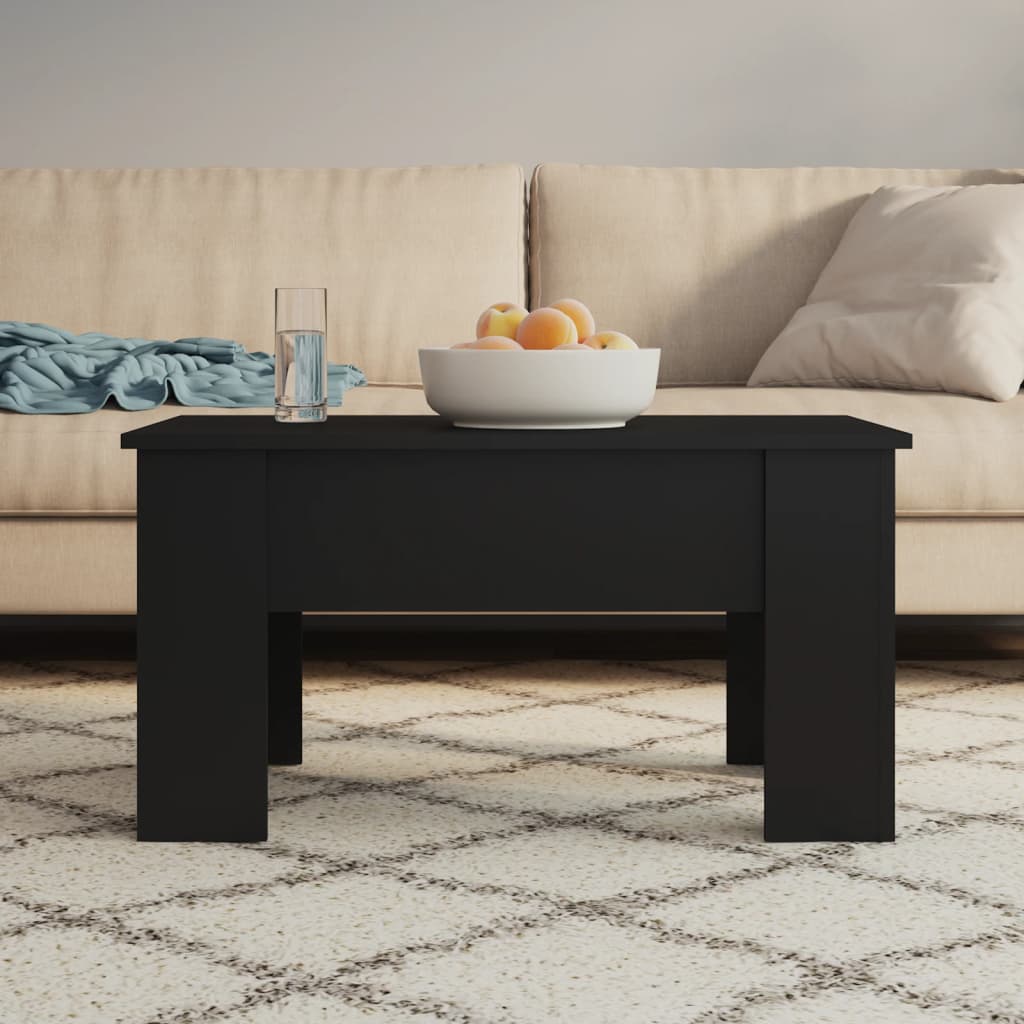 vidaXL Couchtisch Schwarz 79x49x41 cm Holzwerkstoff